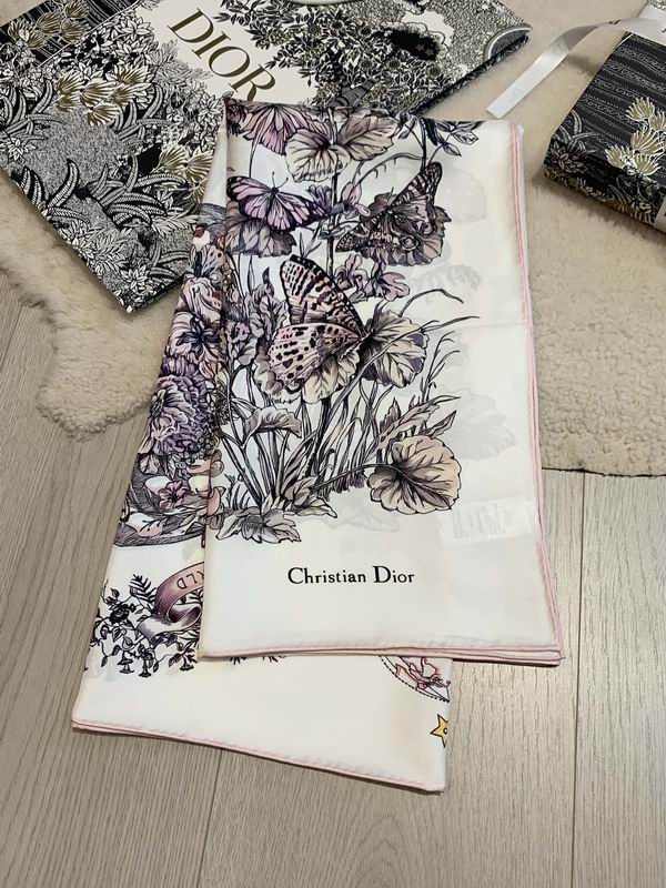 Dior silk scarf 90X90cm E02 (21)